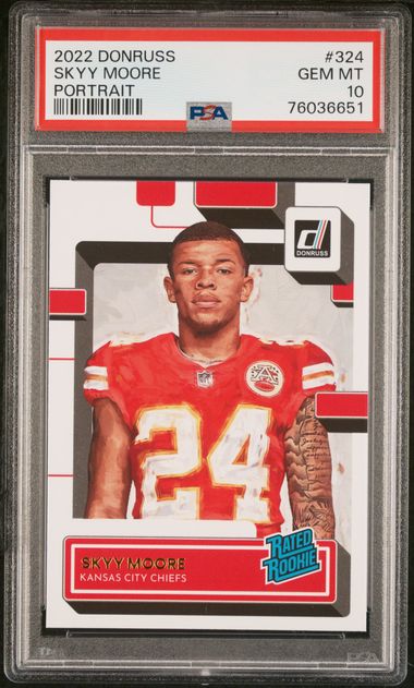 Skyy Moore 2022 Donruss Football: Rated Rookie Card No. 324 KC