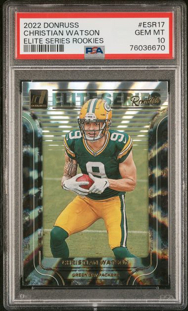 Christian Watson Green Bay Packers 2022 Panini Donruss Rated Rookie #319