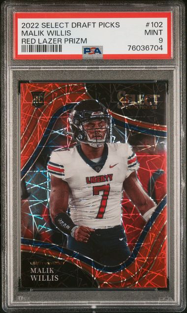 : 2022 Panini Select Draft Picks Red Lazer Prizm