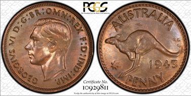 1943 Y. (p) 1D MS64RB