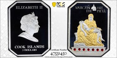 2009 $5 Vatican Art - Pieta PR69DCAM
