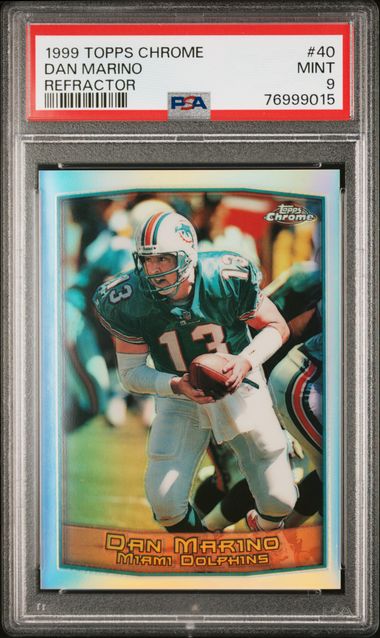 1999 Topps Chrome Dan Marino #40 (Refractor) Mint 9 front