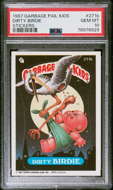 1987 Topps Garbage Pail Kids STICKERS #271B Dirty Birdie front