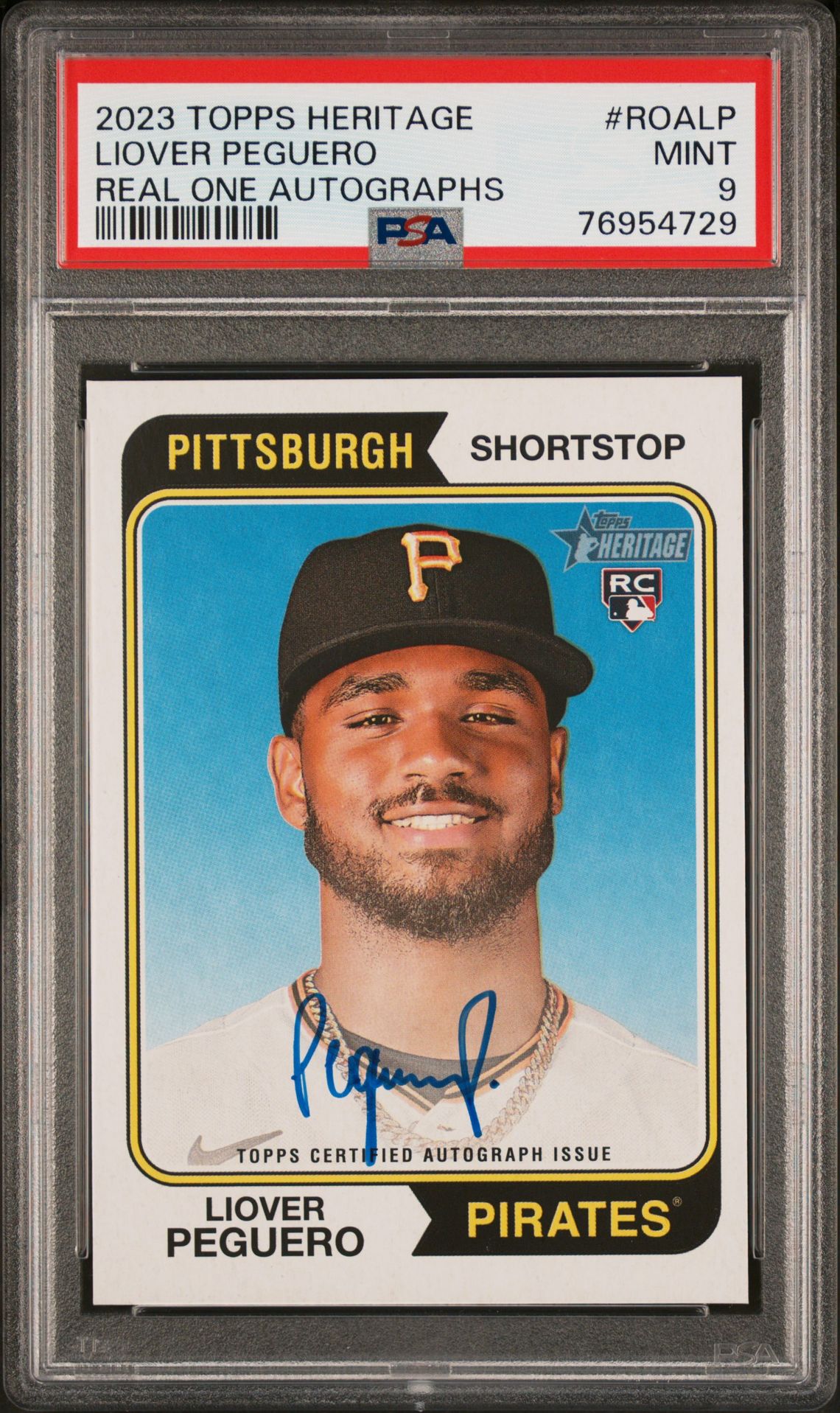 2023 Topps TOPPS HERITAGE REAL ONE AUTOGRAPHS #ROALP Liover Peguero front