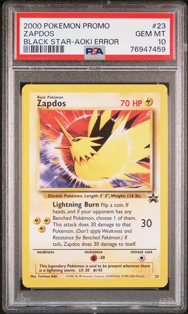 2000 Pokemon Black Star Promo Aoki Error PSA GEM MT 10-Graded Collection (3  Different) - Includes Articuno, Zapdos, Moltres on Goldin Auctions