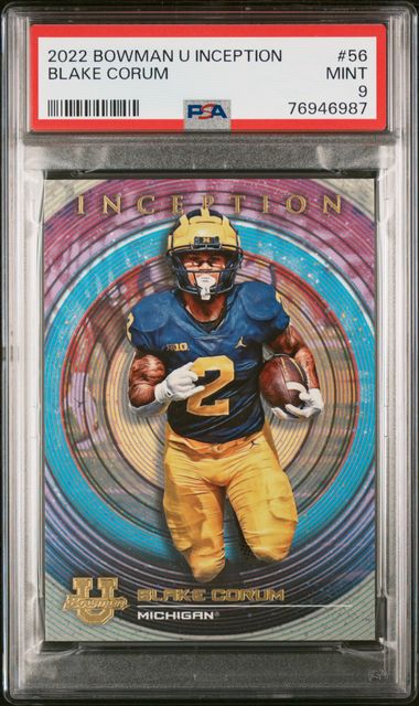 2022 Bowman University Inception 56 Blake Corum Rookie Card PSA