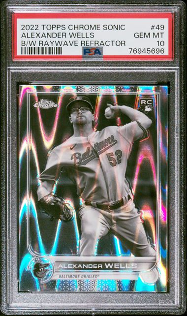 2018 Topps Chrome Refractor 72 Ozzie Albies White Jersey Rookie