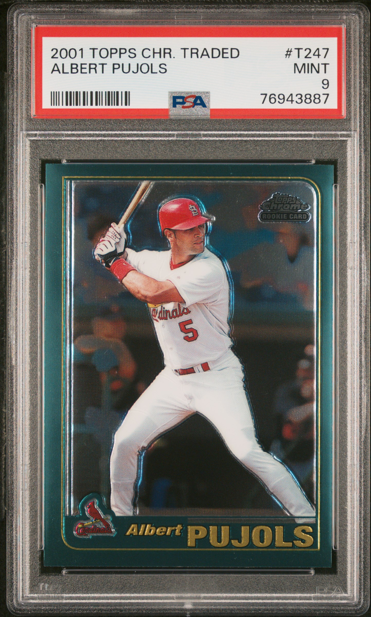 Albert Pujols 2021 Topps Chrome Platinum Anniversary Red Atomic