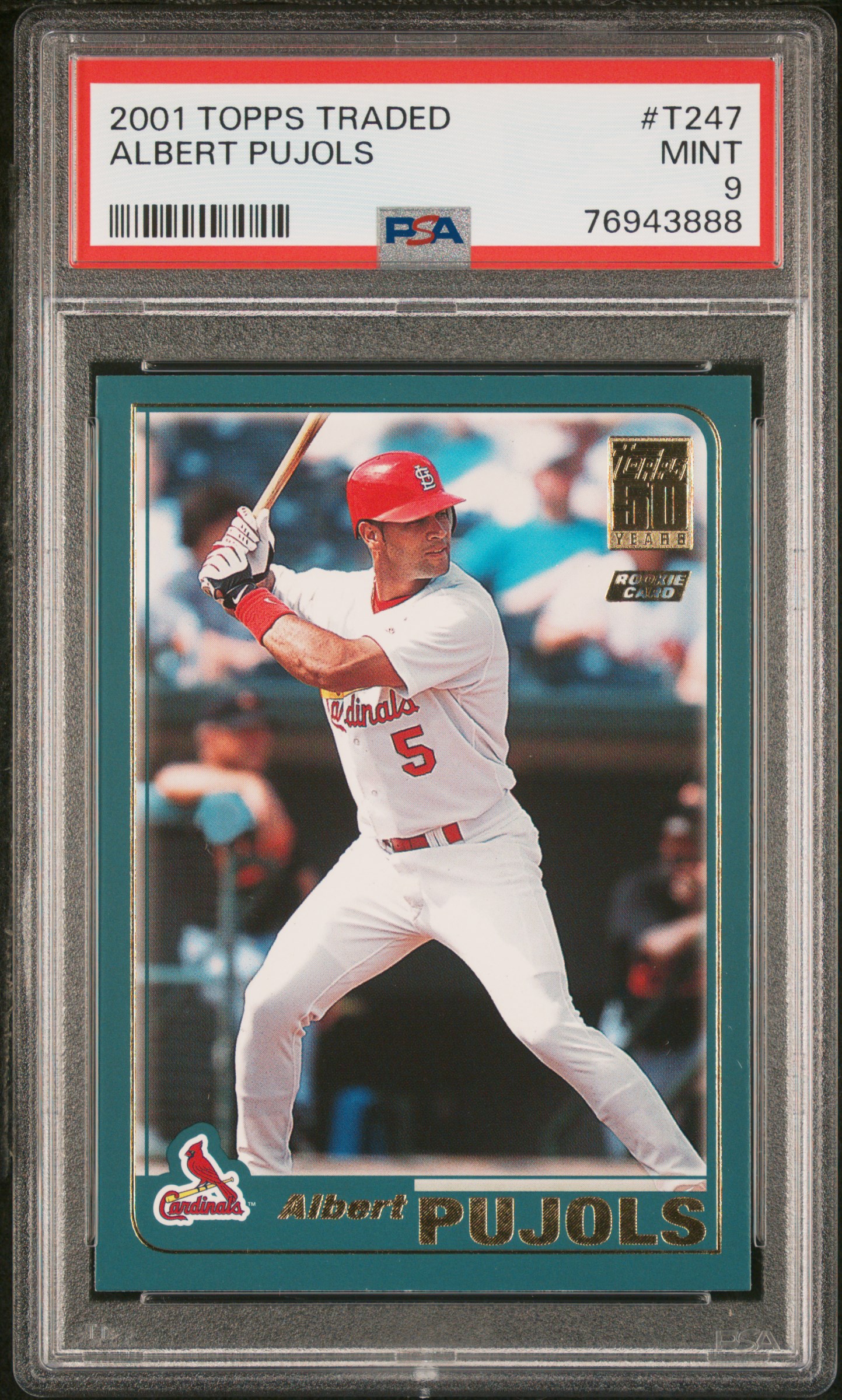 Albert Pujols 2021 Topps Chrome Platinum Anniversary Red Atomic