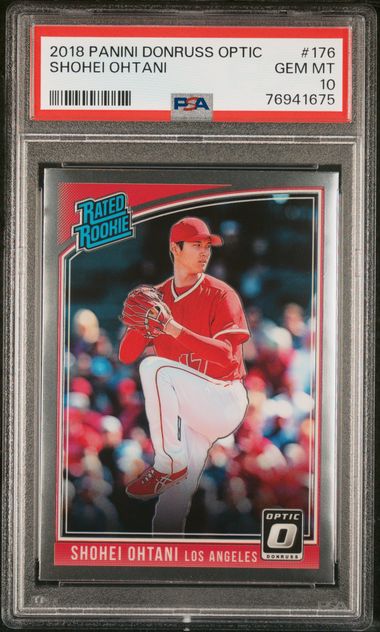 Shohei Ohtani 2018 Optic #RR1 Throwback Rated Rookie Rookie Card