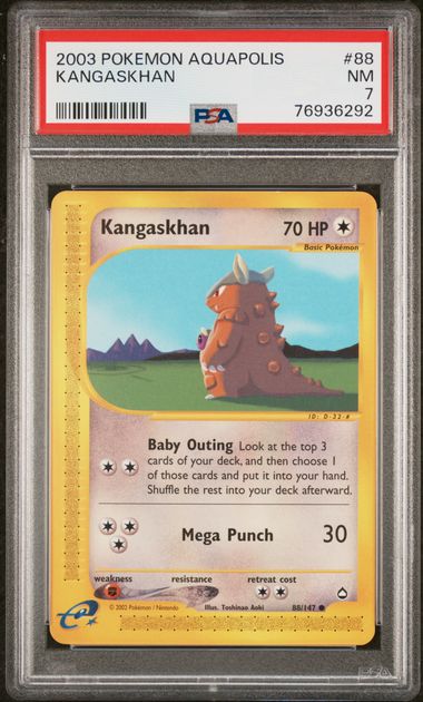 Trophy Kangaskhan PSA 10 GEM MINT 1998 Parent & Child Tournament