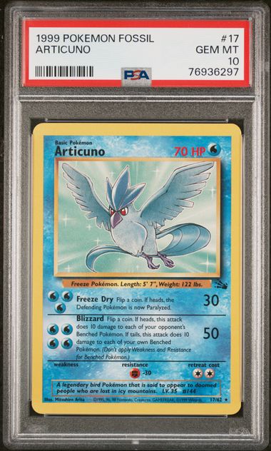 1999 Pokemon Fossil Rare Holofoil #1 Aerodactyl – PSA EX-MT 6 on