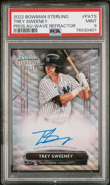 2022 Bowman Sterling Prospect Autographs #PATS Trey Sweeney – PSA