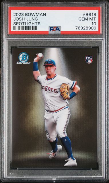 2023 Topps Chrome Josh Jung Aqua Refractor SGC 9