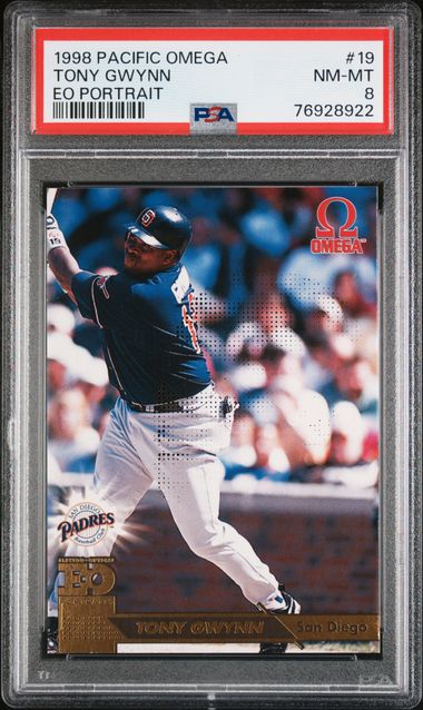 1998 Pacific Omega Eo Portrait 19 Tony Gwynn PSA NM MT 8 on