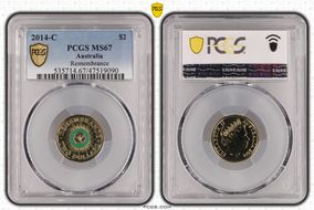 2014-C $2 Remembrance Colorized MS67