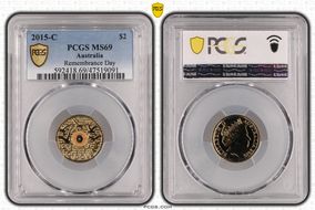 2015-C $2 Remembrance Day In Flanders Fields Colorized MS69