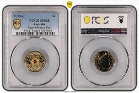 2015-C $2 Remembrance Day In Flanders Fields Colorized MS68