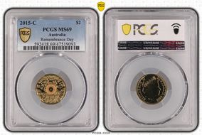 2015-C $2 Remembrance Day In Flanders Fields Colorized MS69