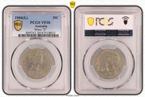 1966(L) 20C Wavy "2" VF30