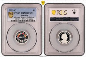 2023-C $2 Vietnam War Colorized  Ag PR70DCAM