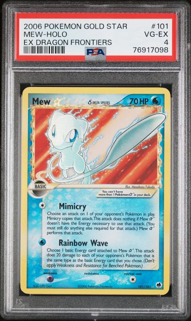 2006 Pokemon Ex Dragon Frontiers Gold Star #101 Mew-Holo PSA 4 on Goldin  Marketplace