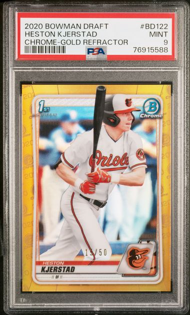 2020 Bowman Bowman Draft Gold Refractor #BD122 Heston Kjerstad front
