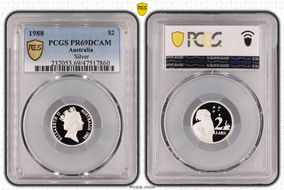 1988 $2 Silver PR69DCAM