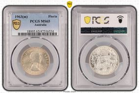 1963(m) Florin MS65