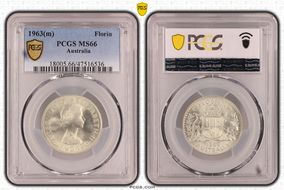 1963(m) Florin MS66