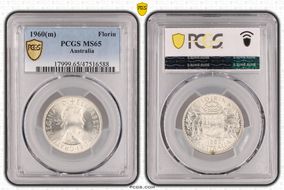 1960(m) Florin MS65