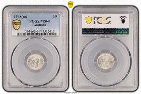 1948(m) 3D KM-37a  Ag MS64