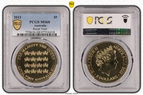 2011 $5 Royal Visit MS68