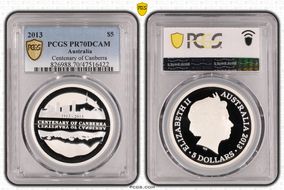 2013 $5 Centenary of Canberra PR70DCAM