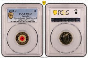 2022-C $2 Remembrance Day Colorized MS67