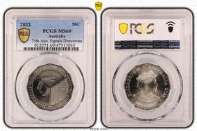 2022 50C 75th Ann. Signals Directorate MS69