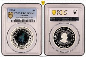 2022-P $1 Year of the Tiger Opal  Ag PR69DCAM