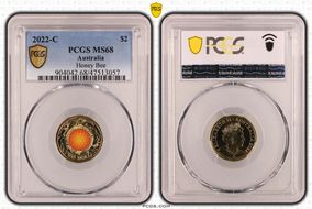 2022-C $2 Honey Bee Colorized MS68