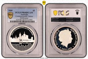 2006 $5 Commonwealth Games Melbourne PR68DCAM