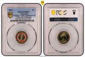 2021 $2 Wiggles - Capt. Feathersword 30th Ann. Colorized MS67