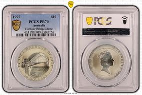 1997 $10 Harbour Bridge Matte PR70