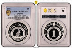 2003 $5 Port Phillip Pattern PR70DCAM
