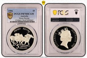 1996 $5 Horse Racing PR70DCAM