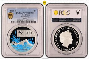 2009-P $1 Swimming Silver PR70DCAM