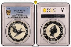 1996 $1 Kookaburra Ag MS70
