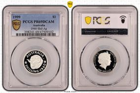 1999 $1 1940 Shil Ag PR69DCAM