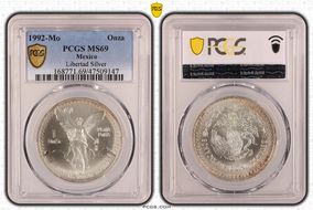 1992-Mo Onza Libertad Ag MS69
