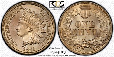 1861 1C MS67