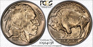 1938-D 5C Buffalo MS67
