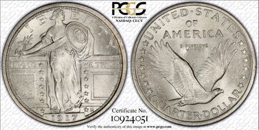 1917 25C Type 1 MS67FH